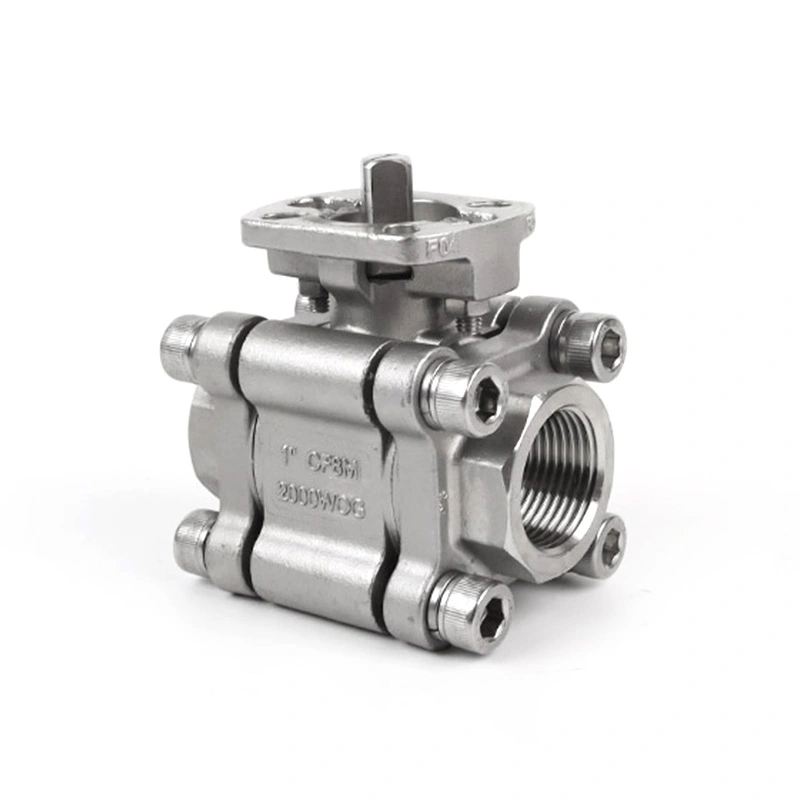 3PC Ball Valve 2000WOG με βάση ISO 5211 για ενεργοποιητή